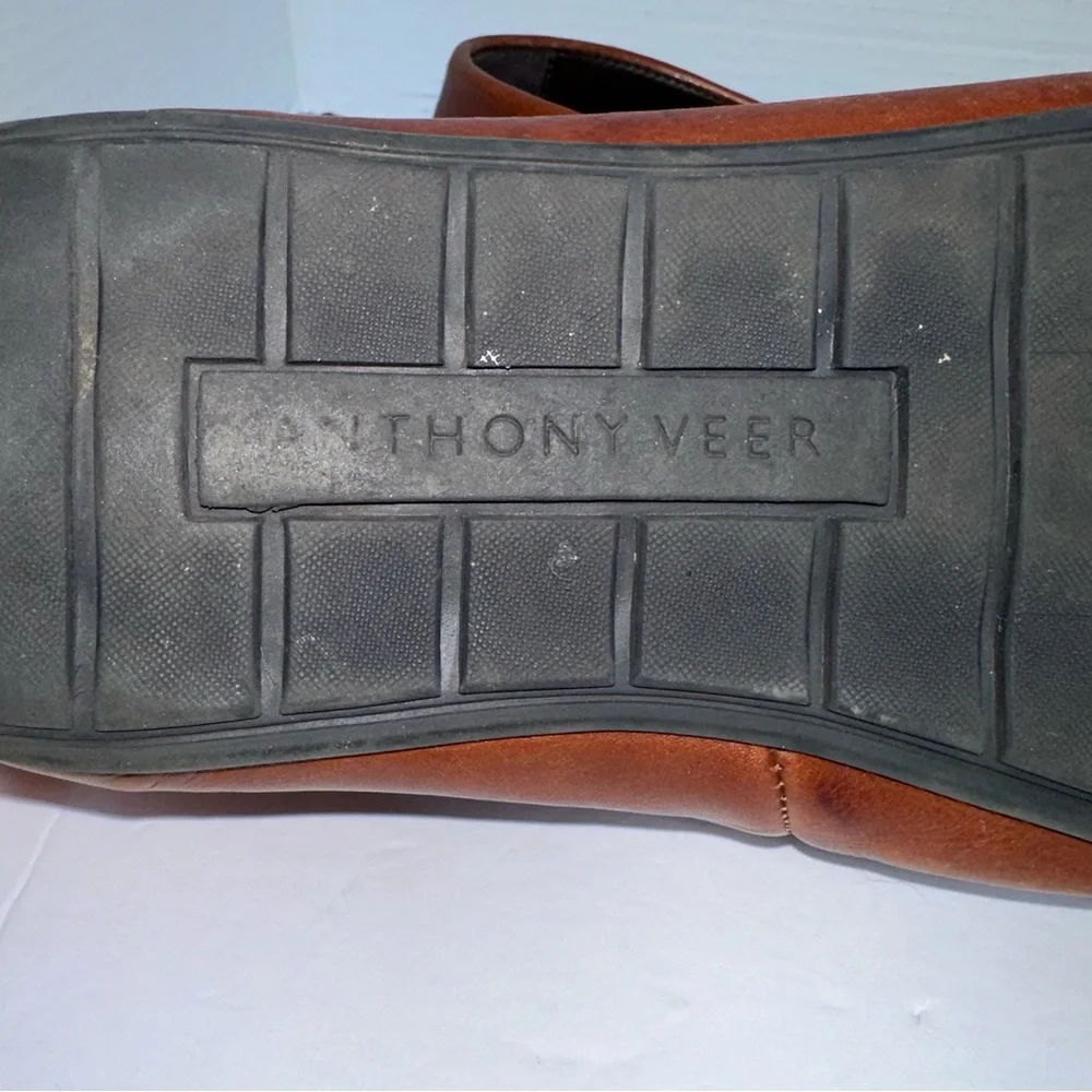 Anthony Veer Men’s Saddle Tan Ortholite®Calfskin Cleveland Driver Loafer-Size 14